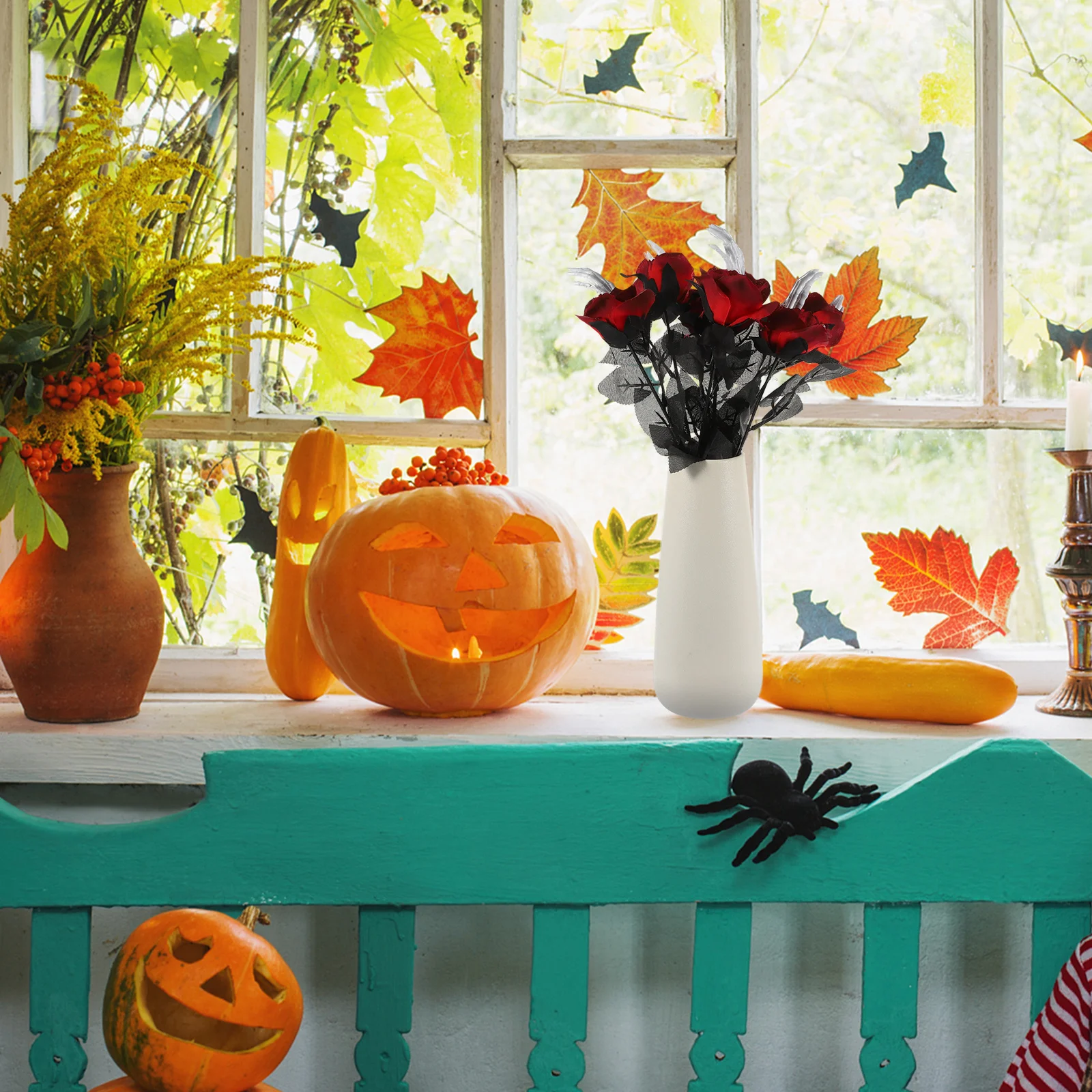 

6Pcs Halloween Hand Rose Small Size Lightweight Easy Carry for Spooky Atmosphere Creation Halloween Rose