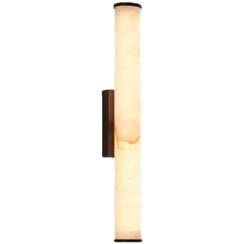 

Spanish natural marble wall lamp, modern light luxury villa living room background wall all-copper wall lamp