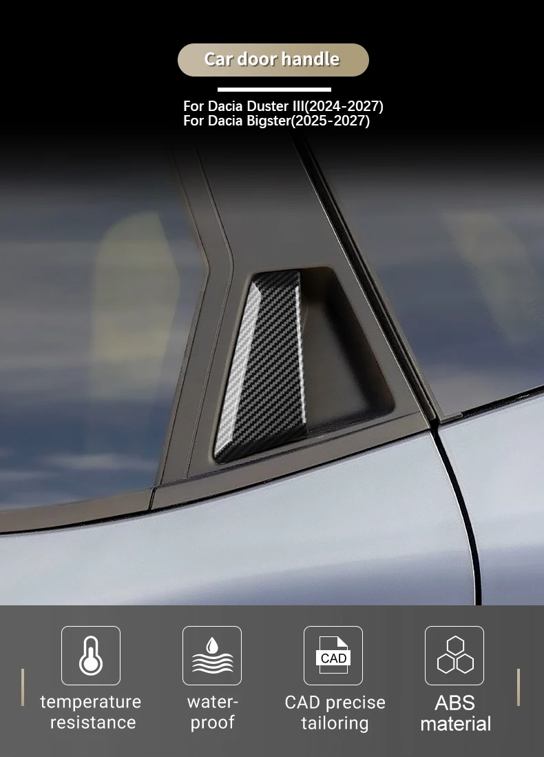 Für Dacia Duster 3 Bigster 2024 2025 2026 2027 Auto-Außentürgriff Kratzschutz-Dekoration Schutz-Innenausstattung – Detail 1