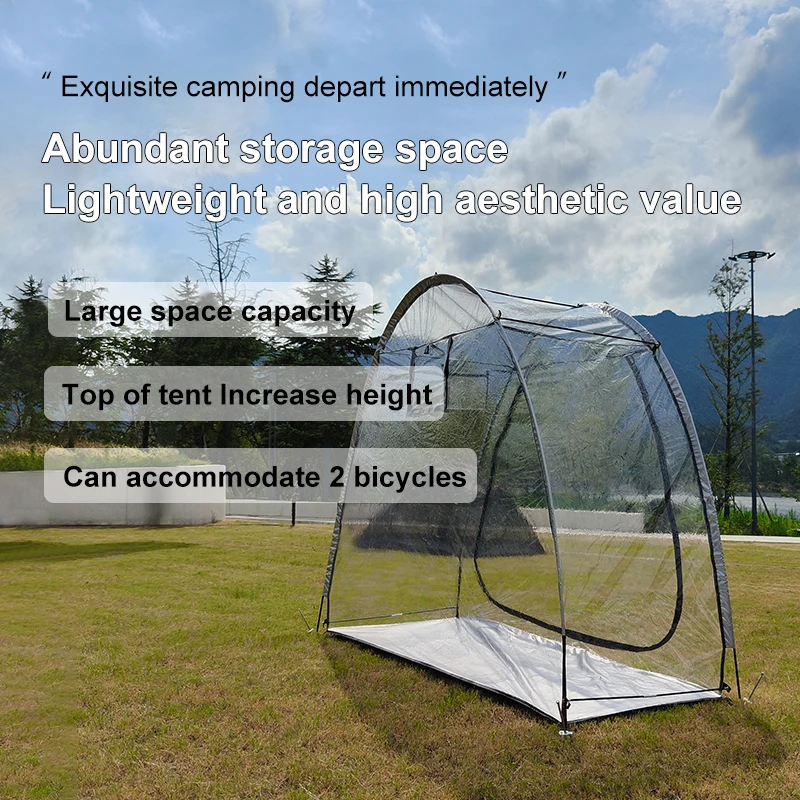 Clear PVC Tent for Outdoor Sport Games, Transparent Storage Tent for Outdoor Tools, Enough Headroom, Easy to Set Up&Down