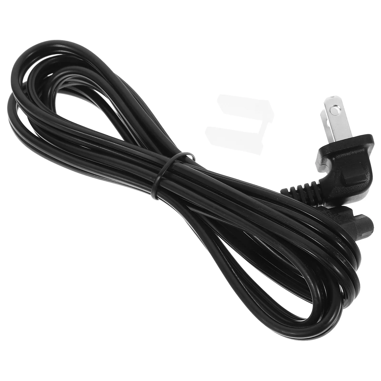 American Style 2 Prong Power Cord Angled Flat Plug Extension Electrical Cable TV Appliance Power Replacement Cord