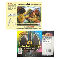 Alice AC106-H/AC107C-N Classical Guitar Strings Set, 6Pcs/Set, Hard/Normal Tension, Anti-Rust Coating, Beginners Practice