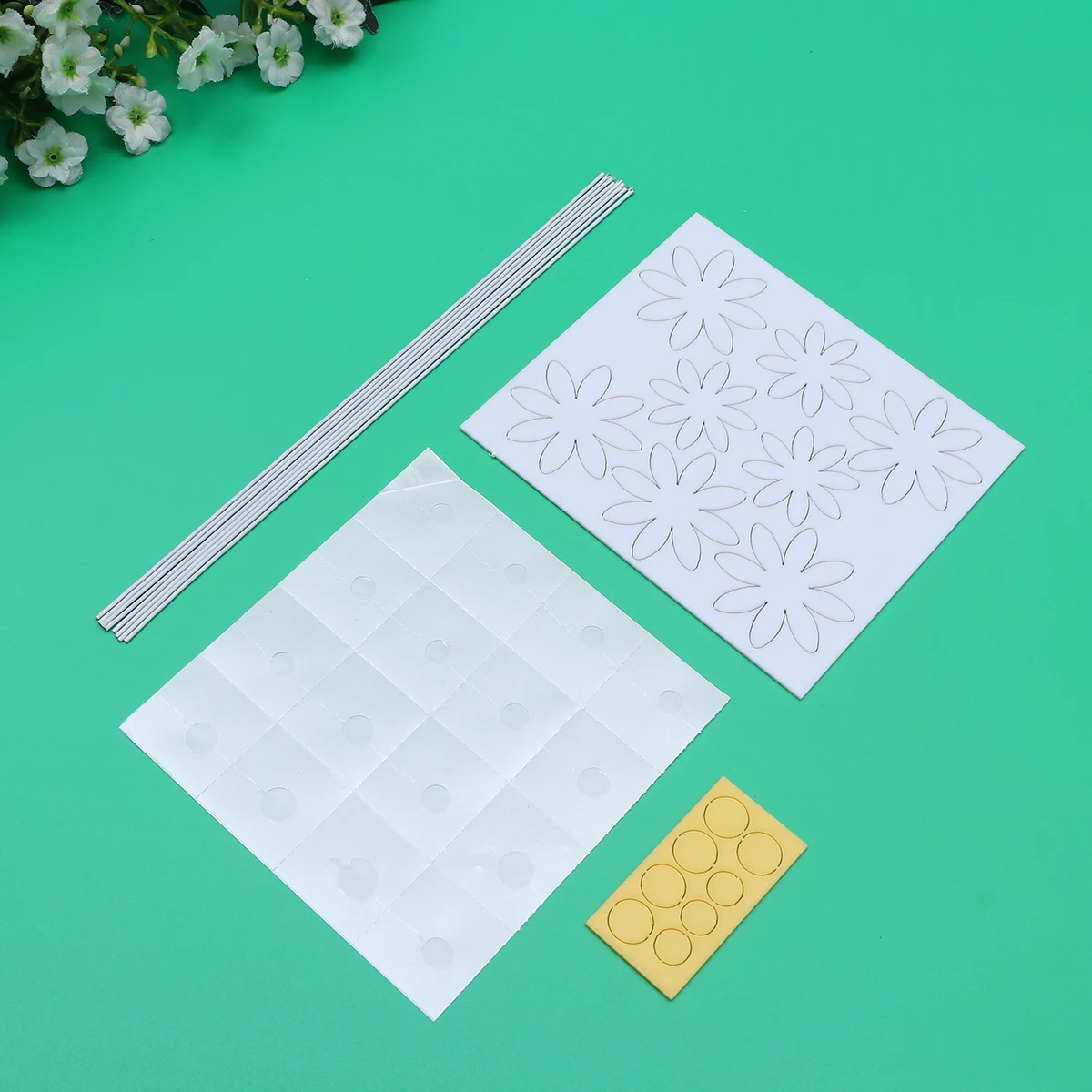 

10pcs Acrylic Cake Decoration Supplies Flower ing Topper Birthday Wedding Party Flags Natural Fresh Accessories