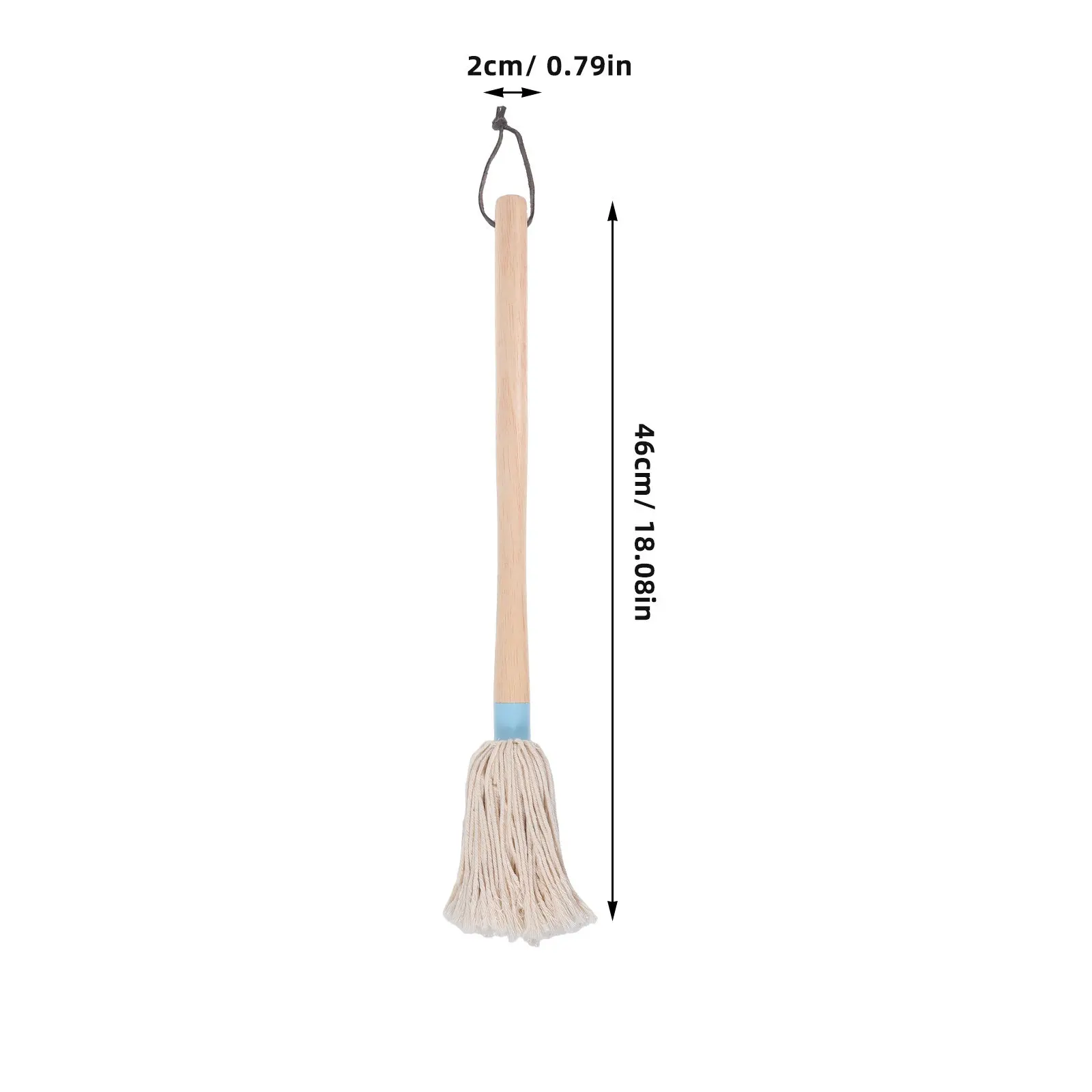 Bbq Sauce Basting Mop Brush Rubberwood Handle Cotton Head for Grilling Cooking Oil Absorption Bbq Mop Brush Wood