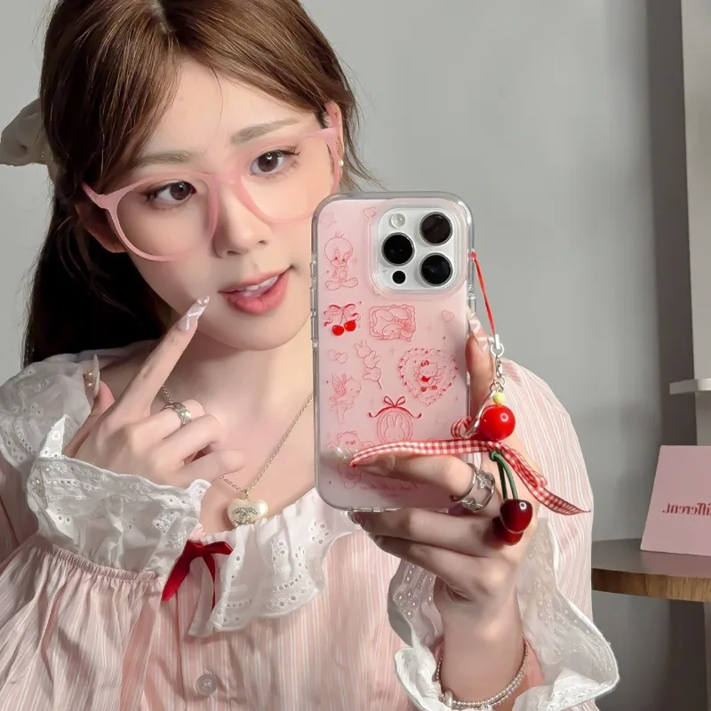 Funda de teléfono con bonitos dibujos de Hello Kitty para IPhone 16Pro Max 16 15 14 13 Pro Max