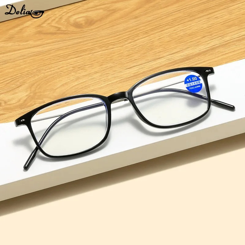 Anti-Blue Light Reading Glasses Full Frame Glasses for Men and Women Radiation Protection Square Optical Computer Glasses