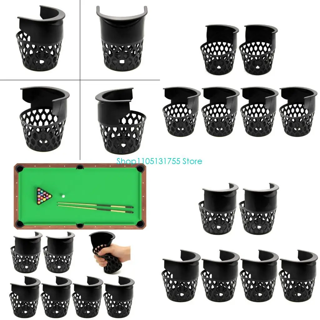 

K0EF 6Pieces Easy to Mounting Billiard Table Pockets Set for Quick Change Design Enhances Balls Flows Great Performances