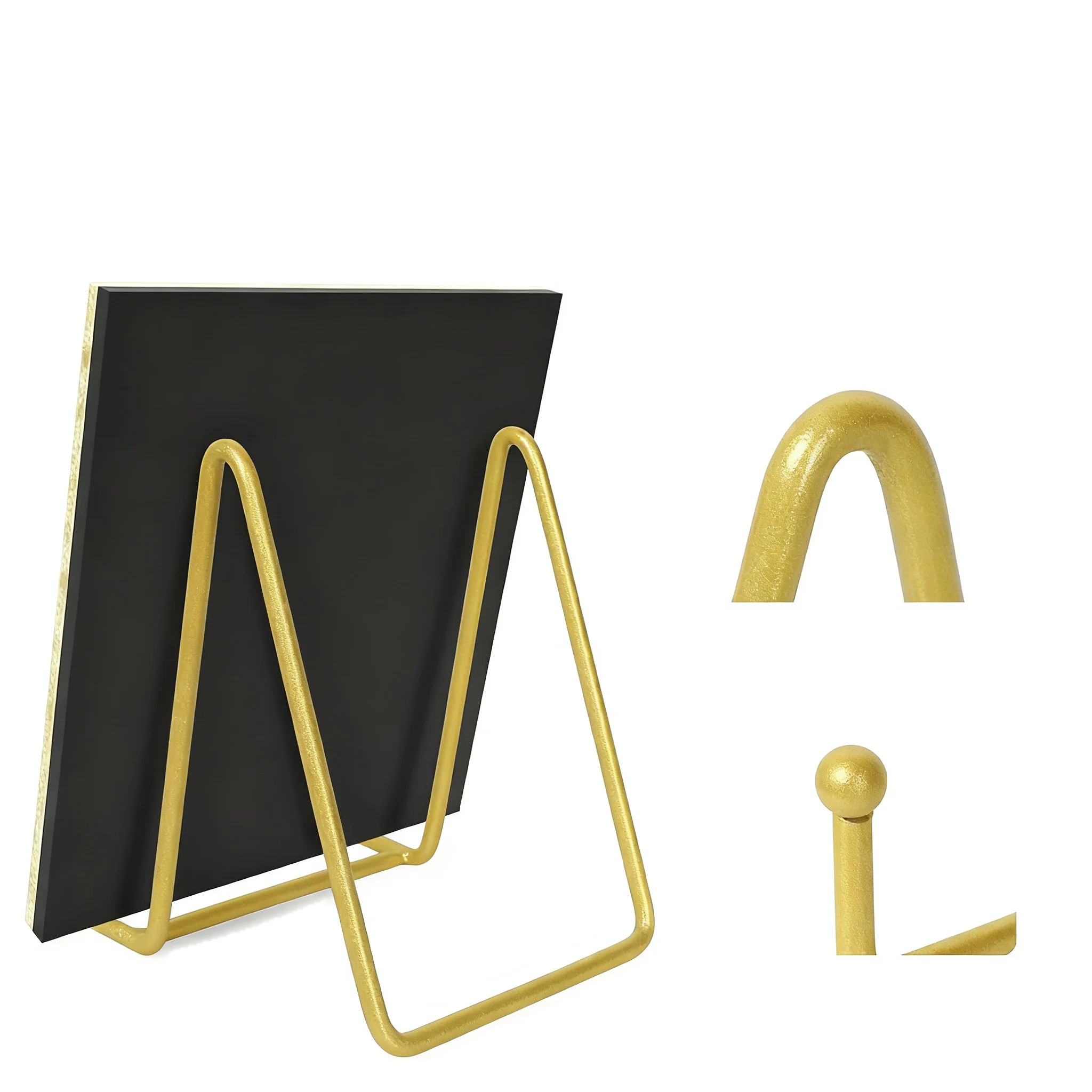 Sturdy Metal Book Stand Art Display Stand Photo Frame Holder Dish Rack Phone Tablet