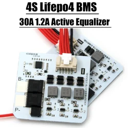 30A 4S lifepo4 BMS 1.2A Active equalizer lithium iron phosphate battery protection board Balance Start motorcycle Electric CAR