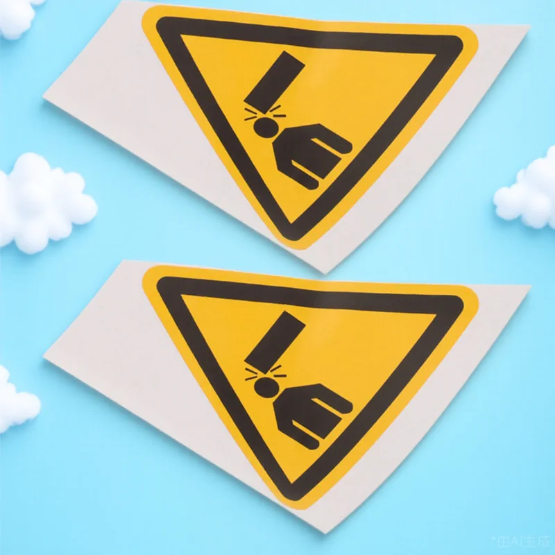 

2pcs Warning Sign Stickers Watch Your Head Safety Decals Adhesive Triangle For Low Ceiling Workplace Factory Construction