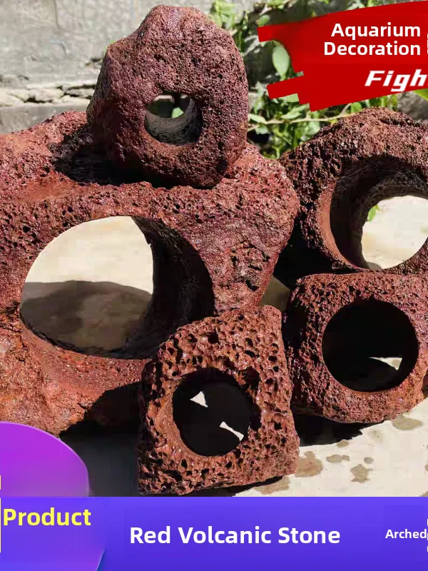 

Декоративный аквариумный декор из вулканического камня: небольшое убежище для рыб, платформа для лазания, материал для аквадекора