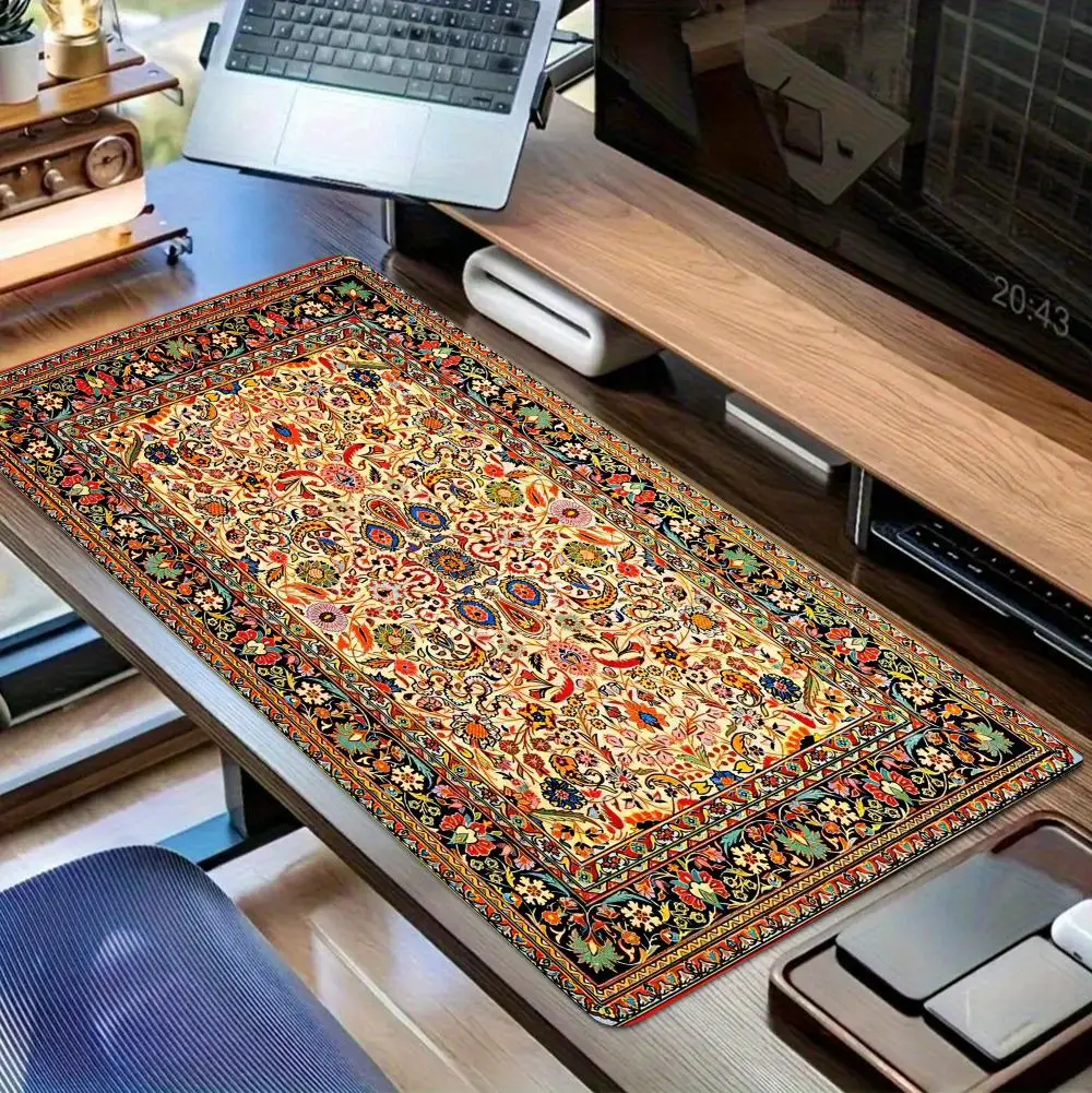 

Retro Persian rug Mouse Pad XXL Gaming Rubber MousePad Large Gamer Desk Mat Anti-slip Keyboard Mat New Computer Long MousePads
