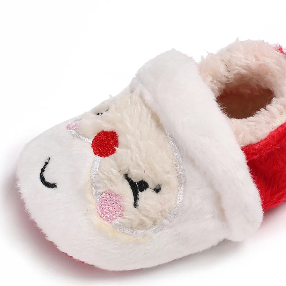 1 زوج أحذية الشتاء الطفل لينة القطن الرضع الوليد الجوارب طفل Prewalker عيد الميلاد أحذية للبنين بنات 13 سنتيمتر #4