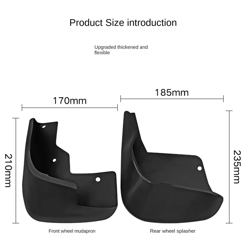 

A040-Car Mudflaps For 206 1998-2012 Mudguards Fender Flap Splash Guards Cover Mud Car Wheel Accessories
