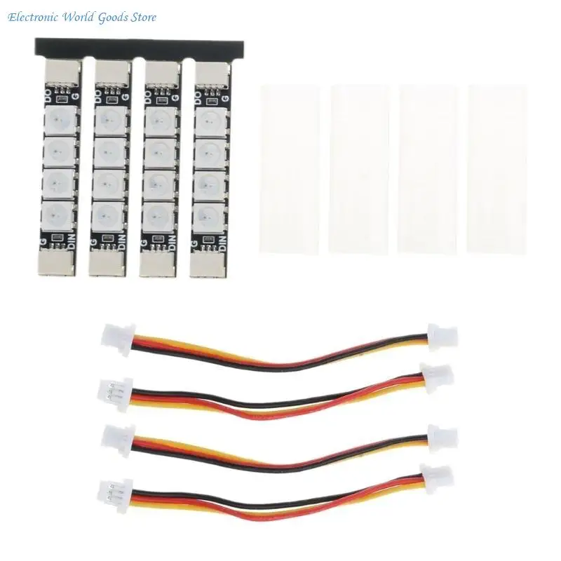 A3PD Lightweight LED Lighting 2812 Programmable Strips Enhances Flight Experience for FPV 4pcs/set