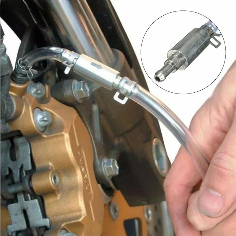 

Hydraulic Brake Bleeder Tool Lockable Automotive Brake Fluid Bleeder Bleeding Hose With Non Return One Way Check Valve