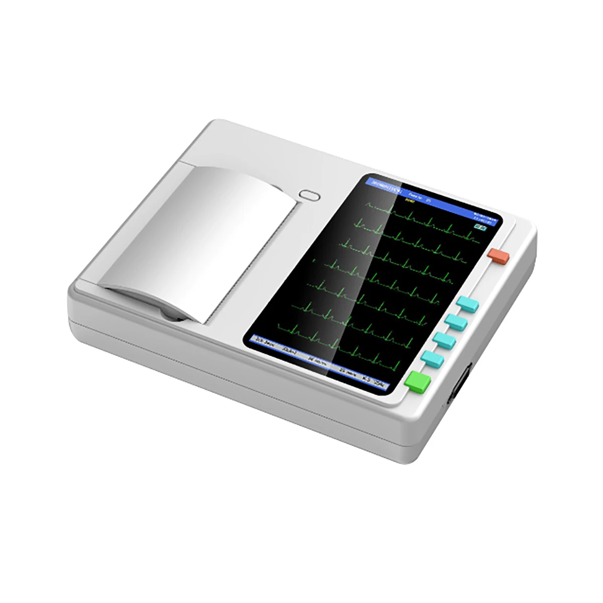 12 Leads Touch Screen 6 Channels Cardio Supervise Digital Electrocardiogram  Machine