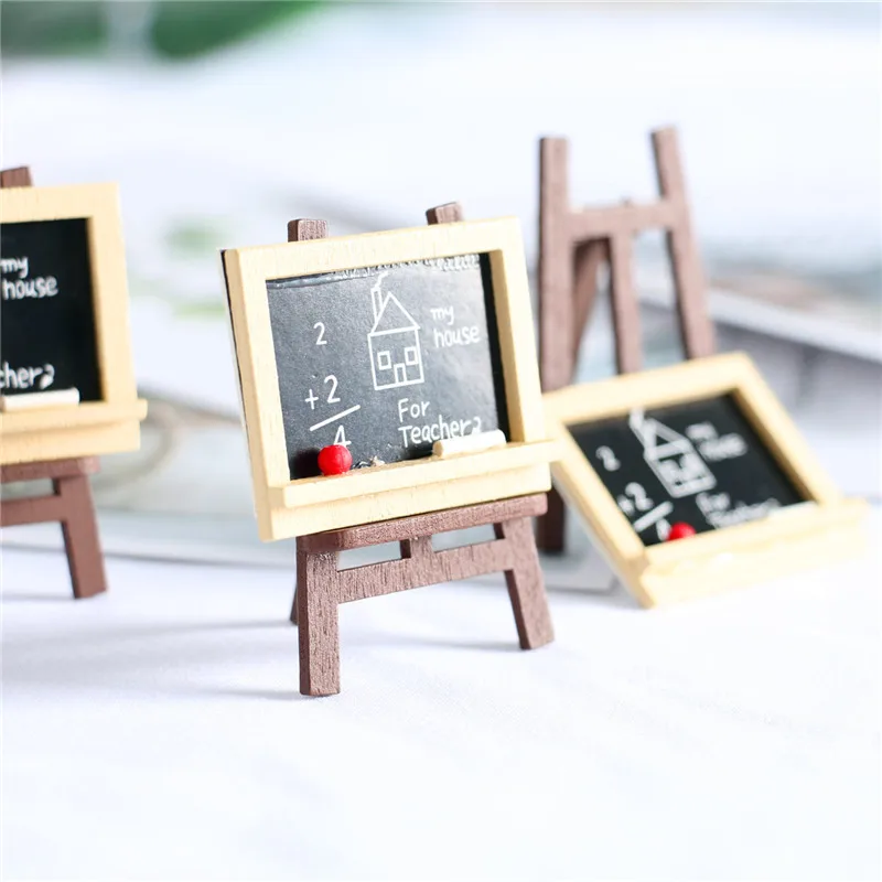 Miniature Chalkboard Scale Ornaments Model Small Blackboard Wood Painting Crafts Dollhouse Furniture Mini Accessories - view 4