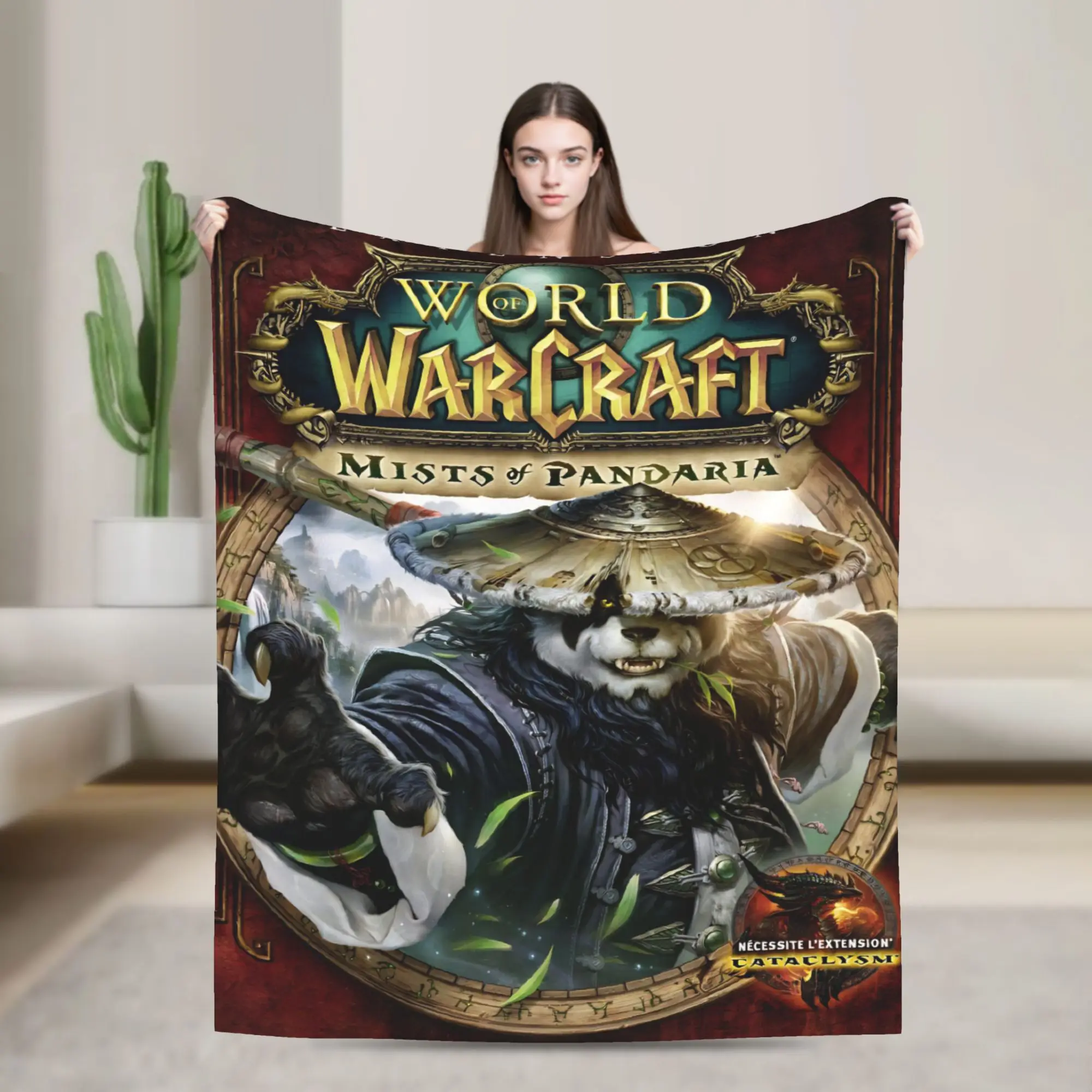 Soft Blanket Picnic WOW World of Warcraft Arthas Retro Game Throw Blanket Flannel Bedspread For Couch Bed Novelty Sofa Bed Cover