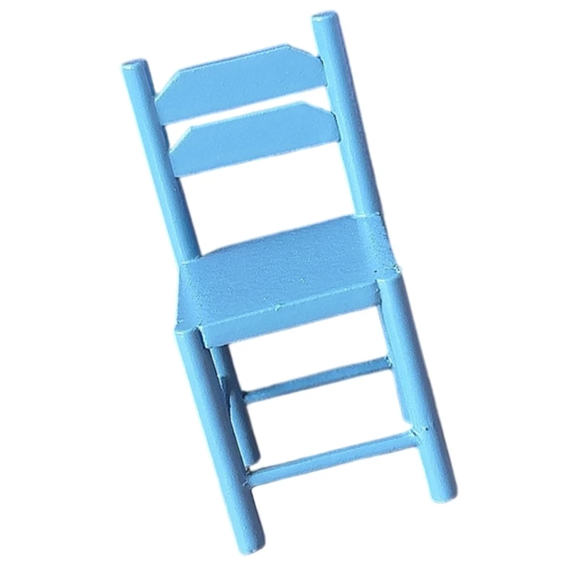 1/12 Nhà Búp Bê Ghế Nội Thất Gỗ Nhà Bếp Thu Nhỏ Cảnh Màn Hình Phụ Kiện 15UB