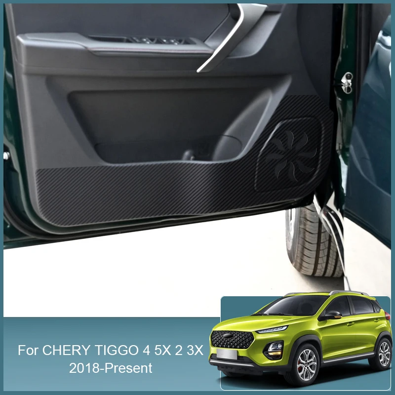 

4PCS For Chery TIGGO 4 5X Pro 2 3X 2018-2025 Car Door Anti Kick Pad Leather Protection Film Protector Sticker Internal Accessory