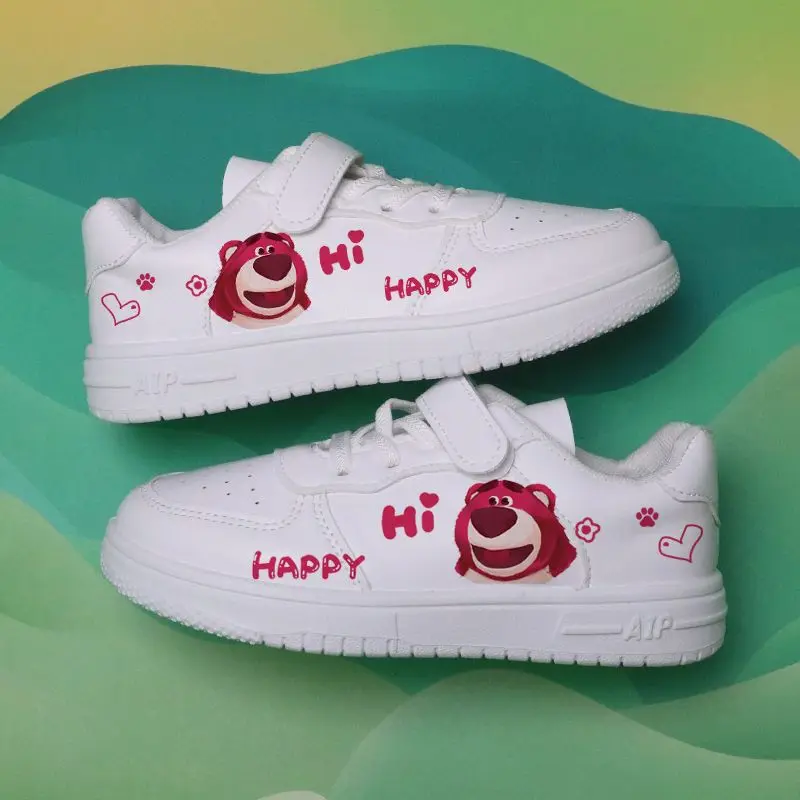 2024 New Spring Summer Small Children's Board Middle Sports Shoes Primary School Strawberry Bear Girls Casual Shoes кеды детские