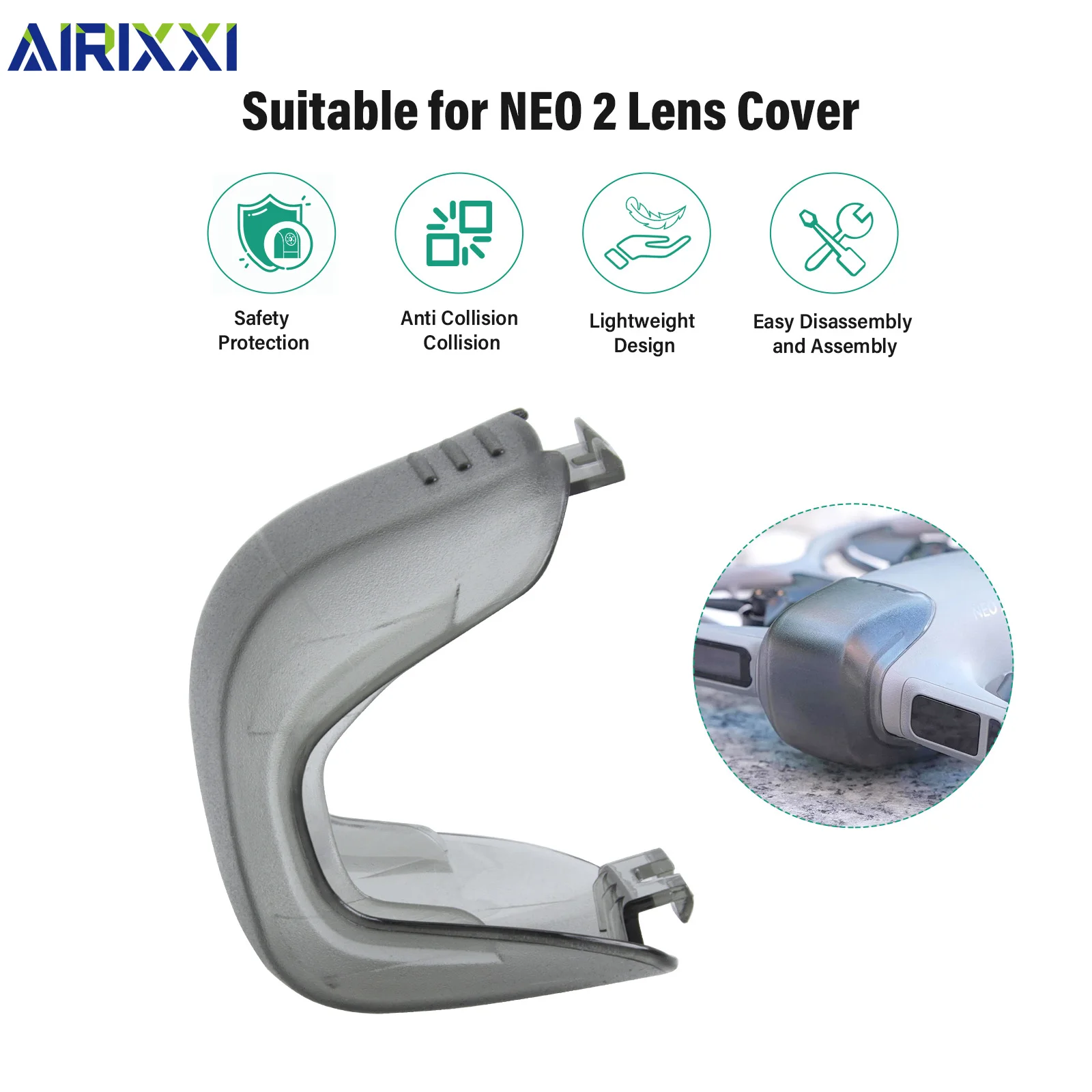 

Pc Lens Cap Protector Cover Anti‑Scratch Dustproof Protective Guard For Dji Neo 2 Drone Camera Gimbal