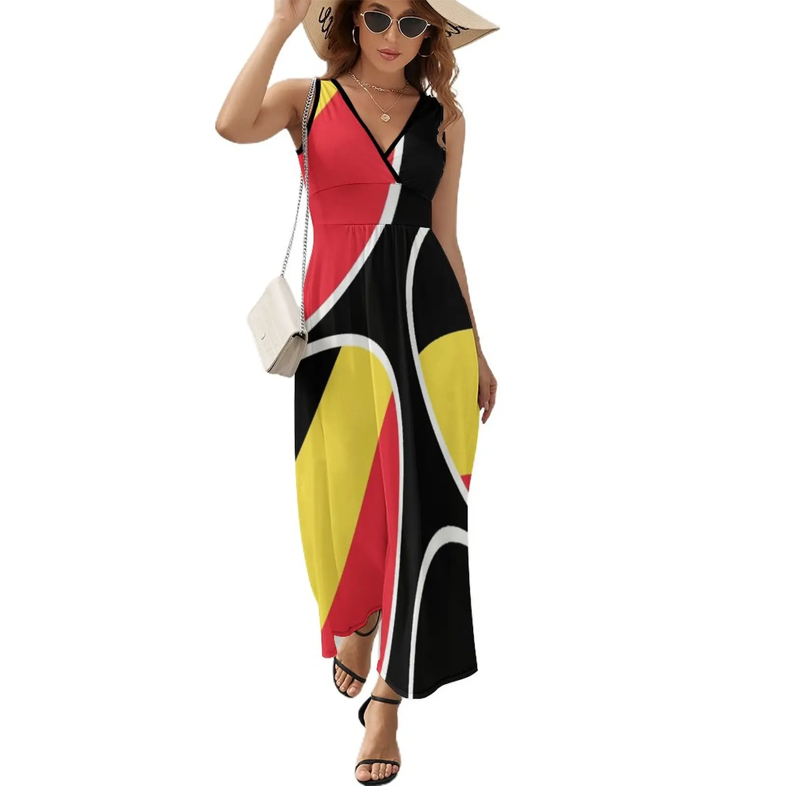 Belgian Flag Gifts, Stickers & Products (GF) Sleeveless Dress Bridesmaid dress woman summer dress woman 2023