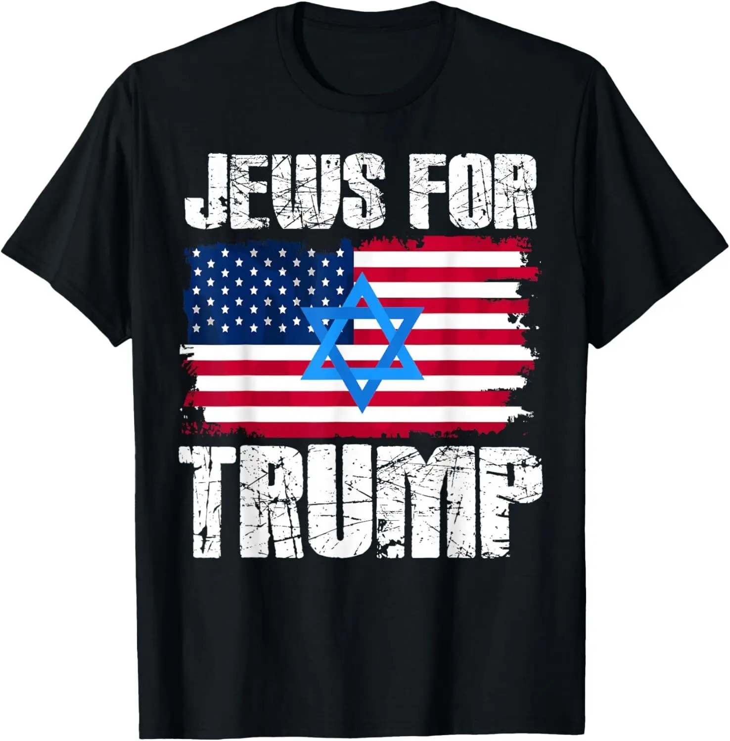 

Jews For Trump Jewish American Flag Republican T-Shirt