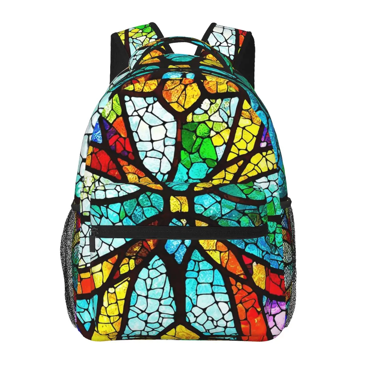 

Abstract Stained Glass Tree Student Backpack School Bag Hiking Travel Daypack for Boys Girls Fashion Bookbag Shoulder Bags