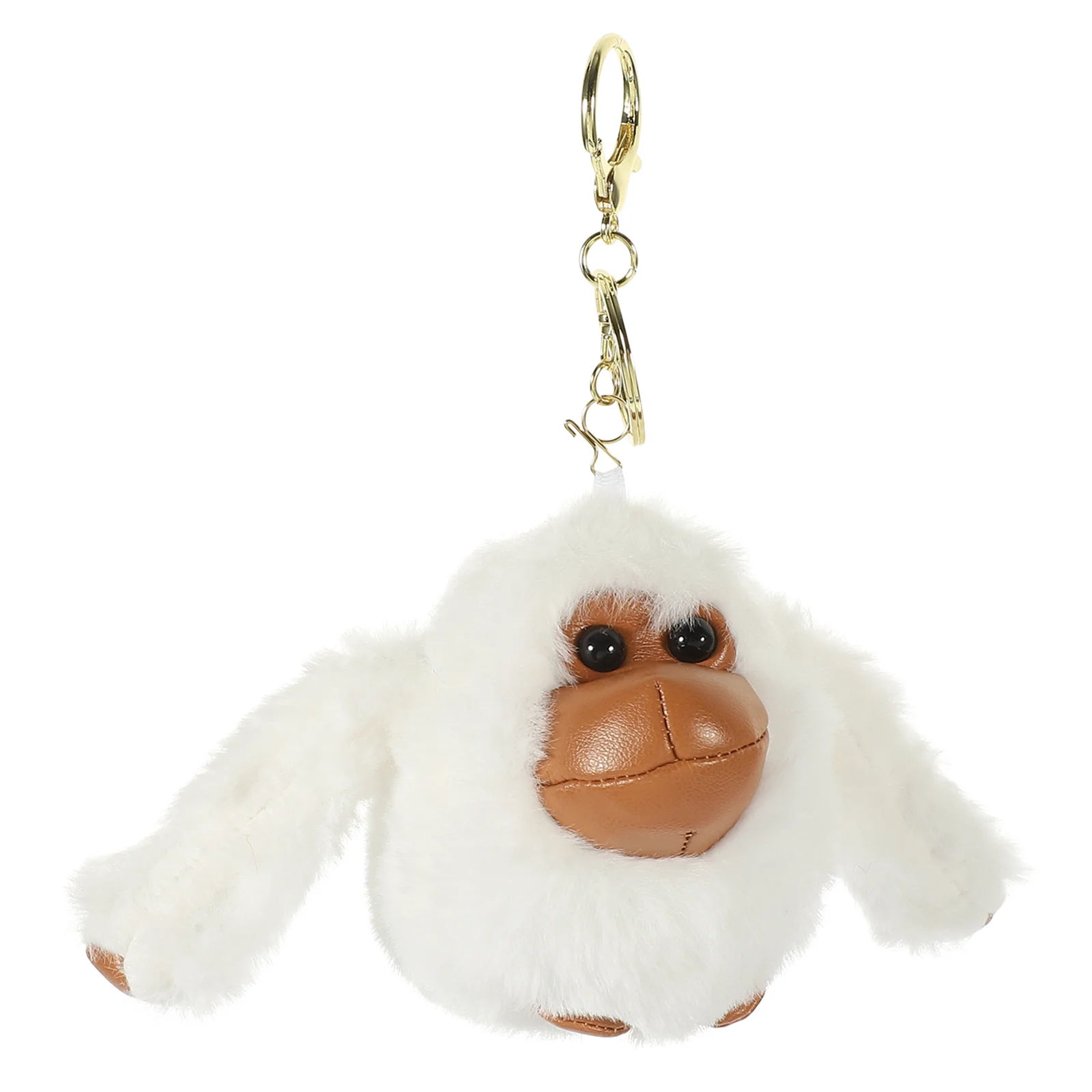 

Backpack Keychains Gorilla Animal Plush Pendant (plush Gibbon-brown) 1pc of The Lid Keyring Cute