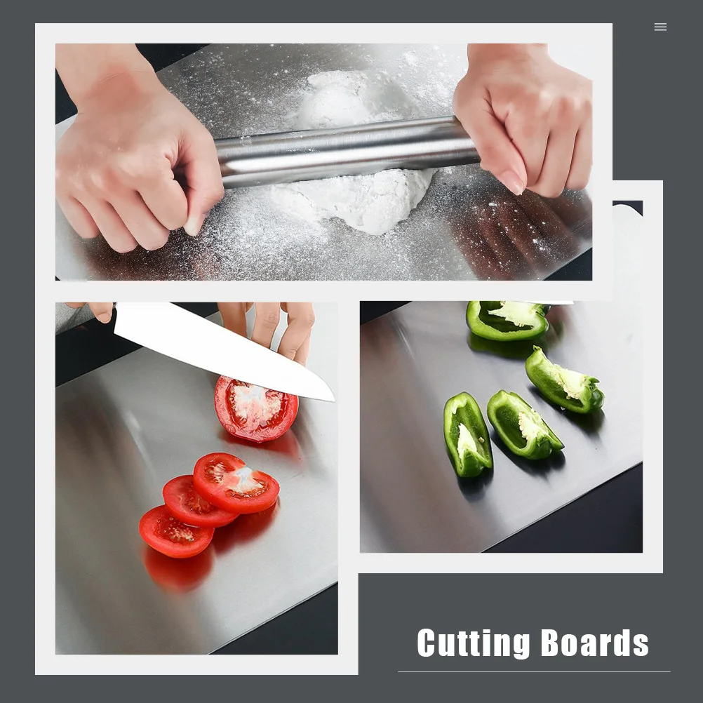 

Stainless Steel Cutting Board Kitchen Chopping Kneading Dough Household for Home 304