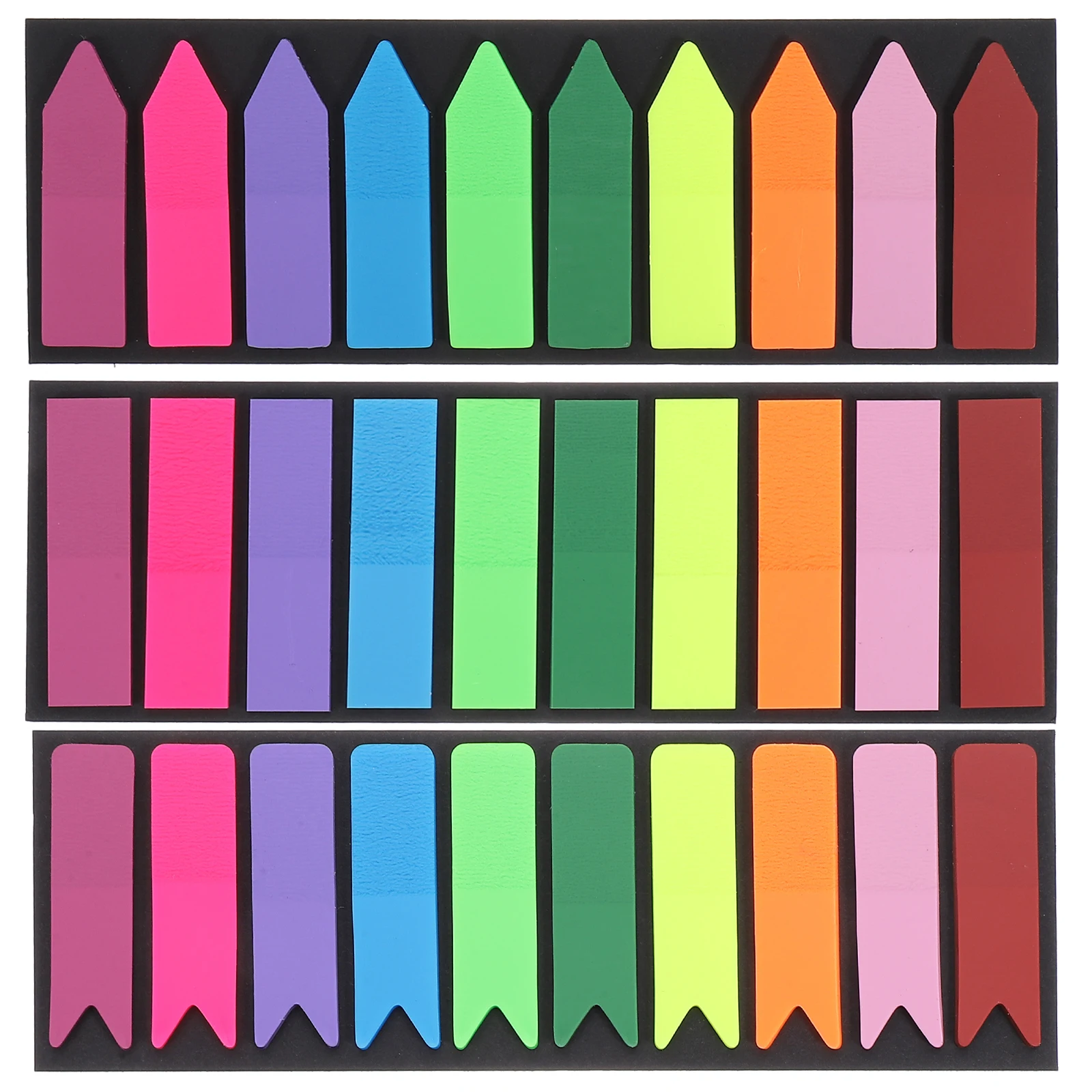 3 juegos de tiras destacadas portátiles, pestañas de índice adhesivas, ayudas de lectura coloridas para estudiantes, profesores, soporte para dislexia