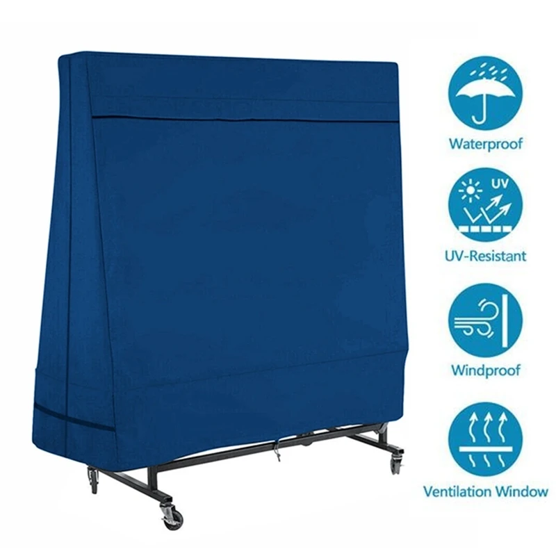 Outdoors Folding Ping Pong Table Cover 160x160x85cm Oxford Cloth Waterproof Dust-proof Storage Cover Protection Furniture Case