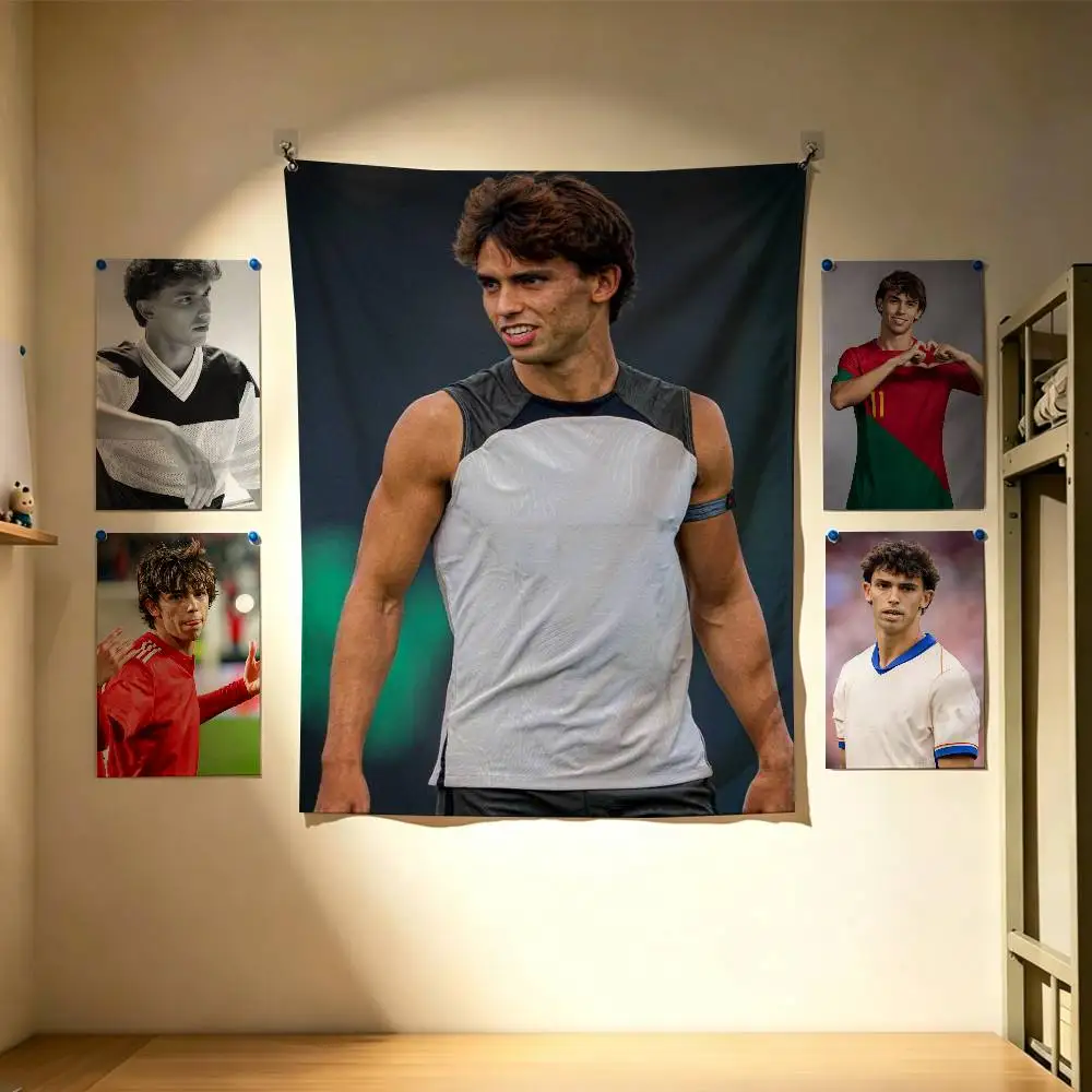 J-Joao Felix Football   Flags Wall Hanging Background Art Banner for Bedroom Home Outdoor Decor