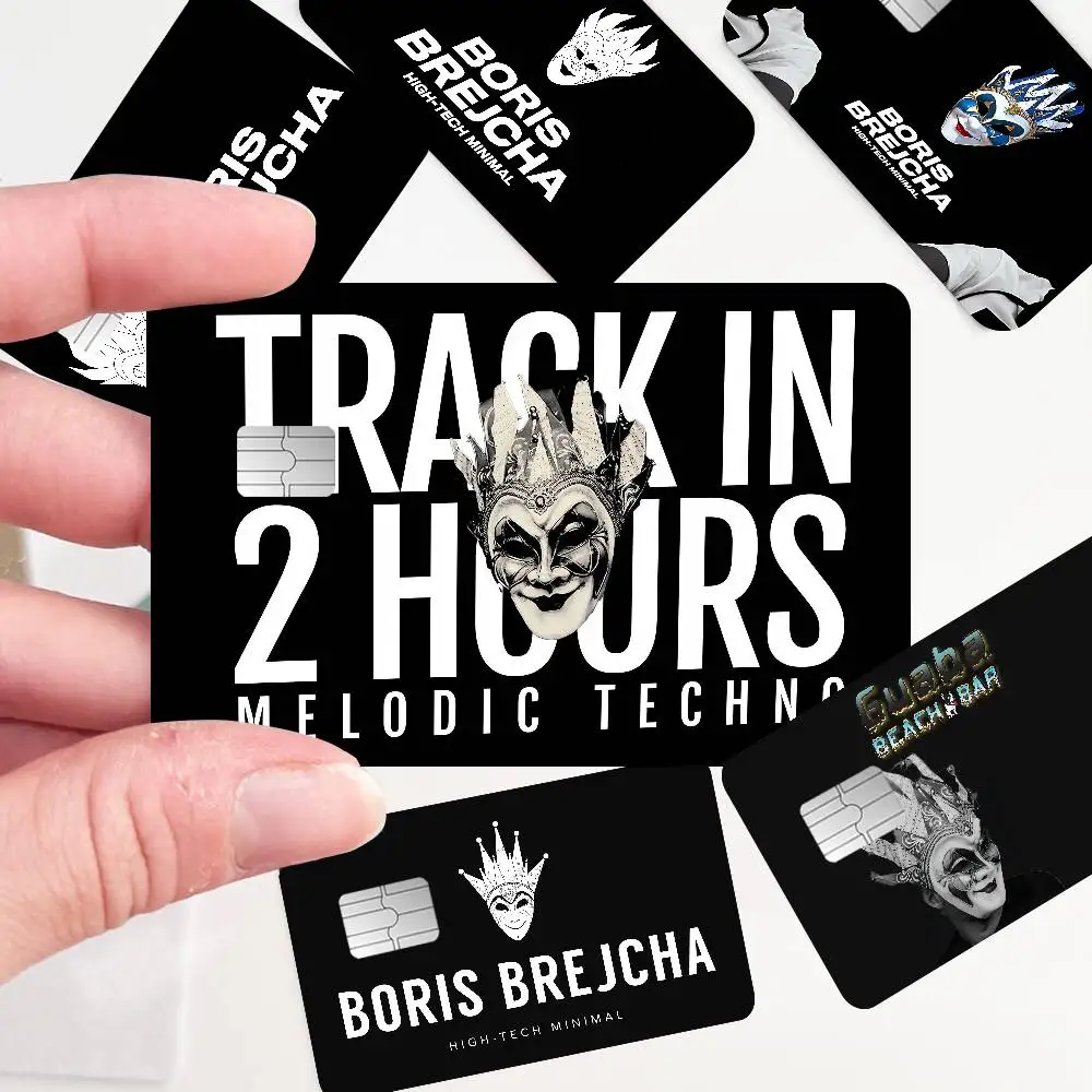DJ Boris Brejcha 2024 Anime Cartoon Skin Stickers Film Tape Case for Big Credit Debit Card Front Side