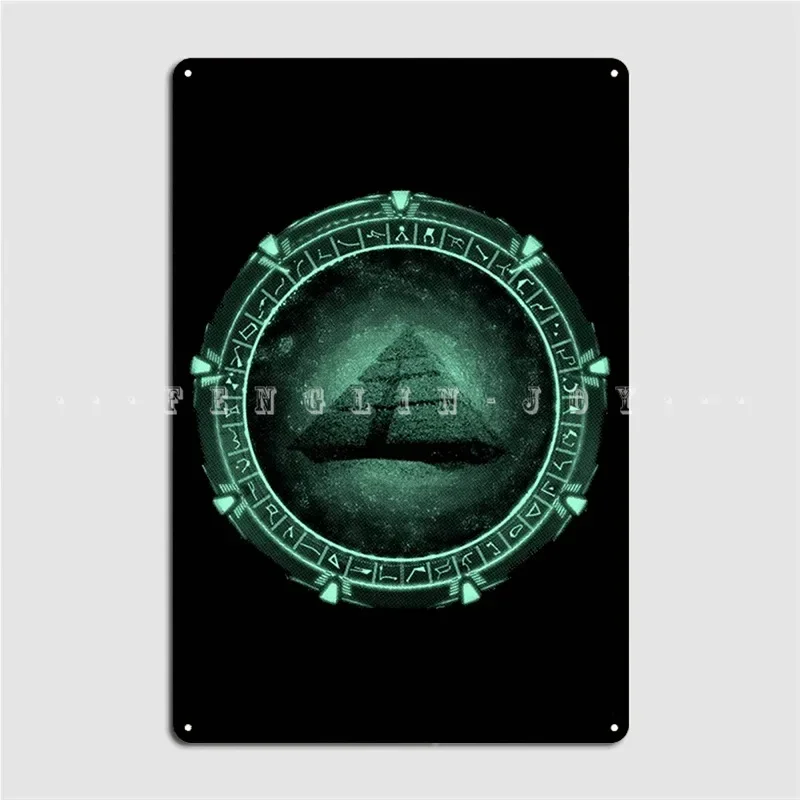 علامة Stargate Ra المعدنية ، ديكور جداري قديم ، ملصق قصدير ، حفلة النادي #2