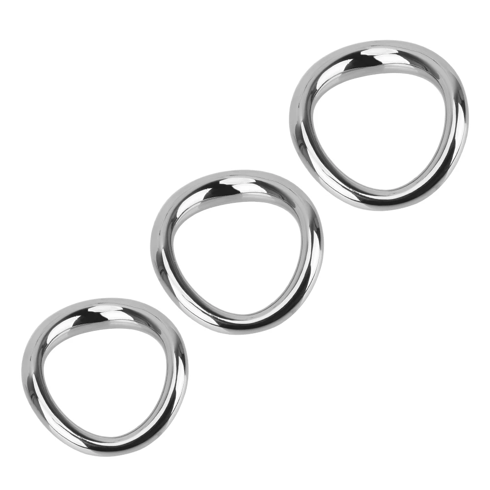 Sex Toys for Men Delay Ejaculation Metal Scrotum Stretcher Erotic Penis Bondage Lock Cock Ring Stainless Steel