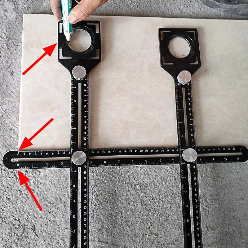 Picture 6: Universal Tile  Hole  Locator, Adjustable Glass Drilling Tool, Precise Positioner For Mason  Tile Work