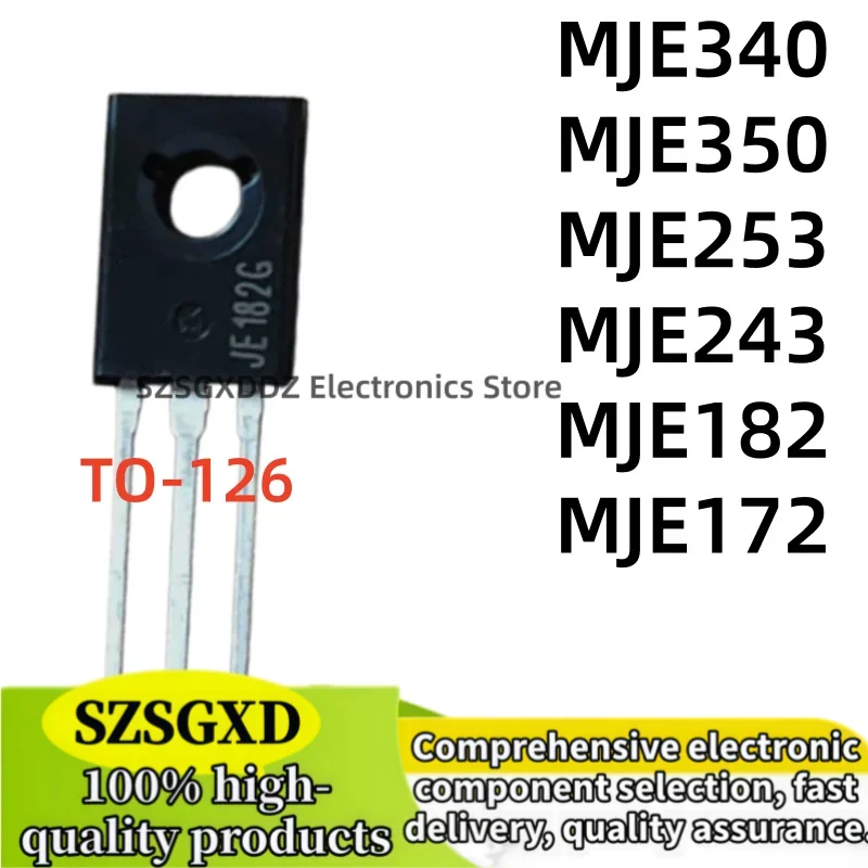 20-100 unidades/lote 100% nuevo MJE340 MJE350 MJE253 TO126 MJE243 MJE172 MJE182G TO-126 TO-225 IC In Stock Wholesale