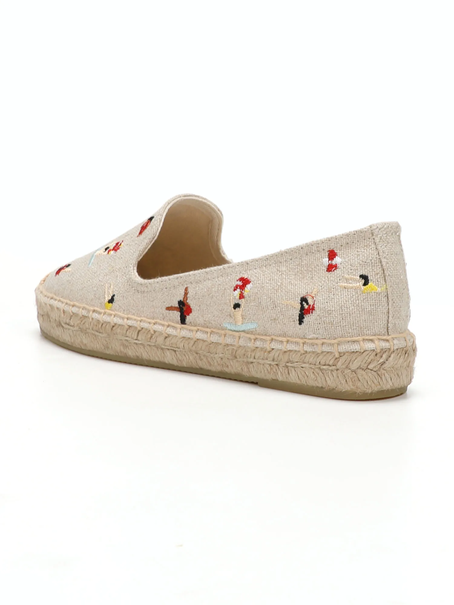 Women's Swimmer Espadrilles with Hemp Material and Flat Platform for Casual Wear