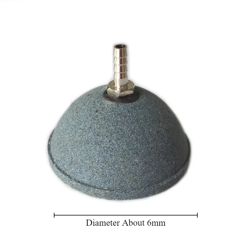 Aquarium Dia 6cm Semicircle Air Stone Dark Gray Mineral Bubbles Stone for Aquarium Fish Tank Oxygen Areator Accessories