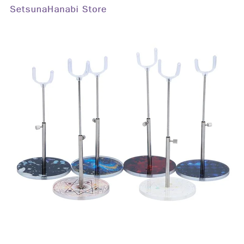 [W]Doll Clear Acrylic Adjustable Standing Extendable Bracket Patterned Base Bracket Doll Available Display Stand Accessorie