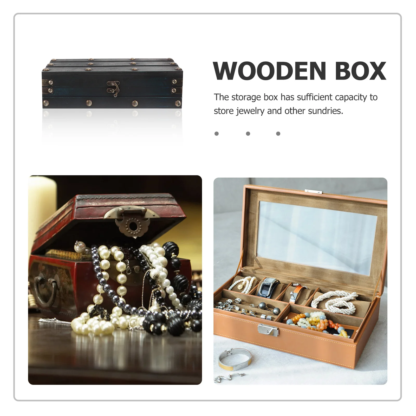 

Handcrafted Wooden Keepsake Box with Smooth Finish No Burrs Vintage Style Storage for Jewelry Coins Memorabilia Display