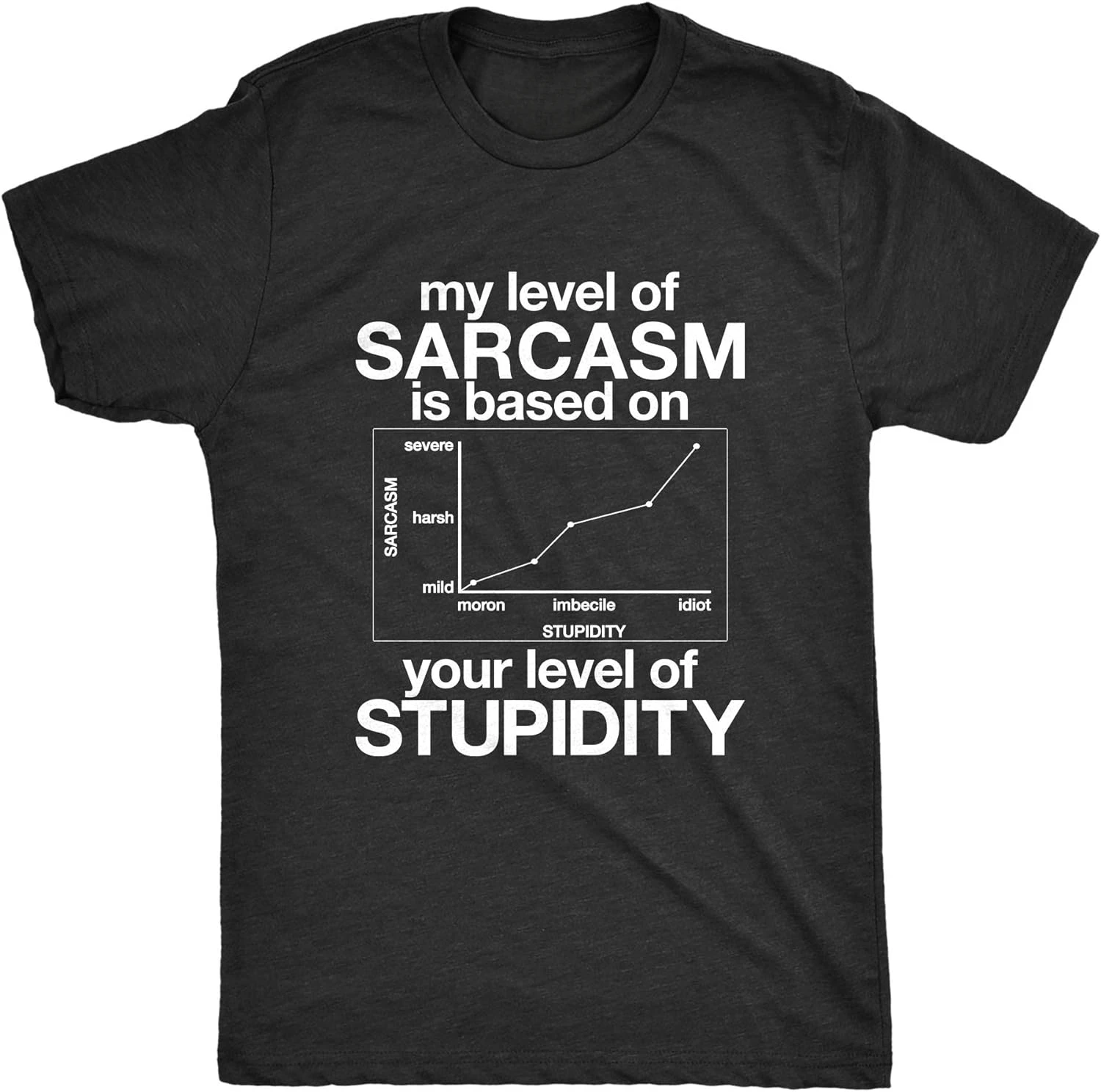 men clothing Mens My Level of Sarcasm is Based On Your Level of Stupidity Tshirt