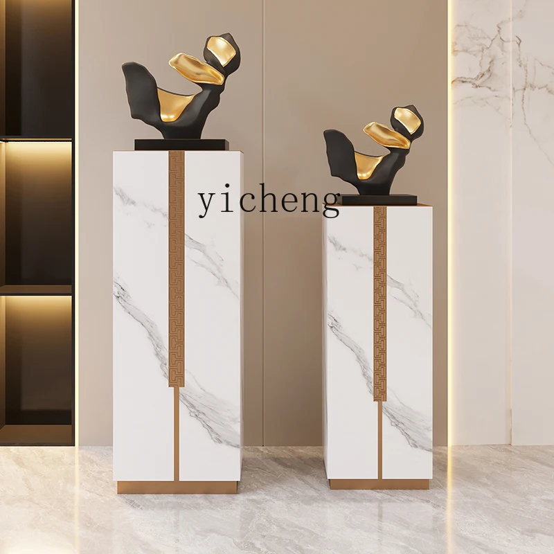 

TWR creative rock slab corridor decorative column sculpture booth base swing frame