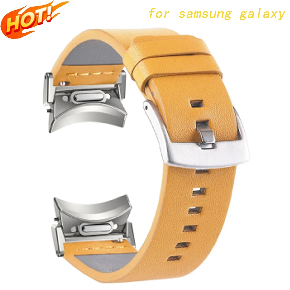 Hochwertiges Lederarmband für Samsung Galaxy Watch 6 5 4 40 44 mm Magnetschnallenarmband für Galaxy Watch6 4 Classic 43 47 mm