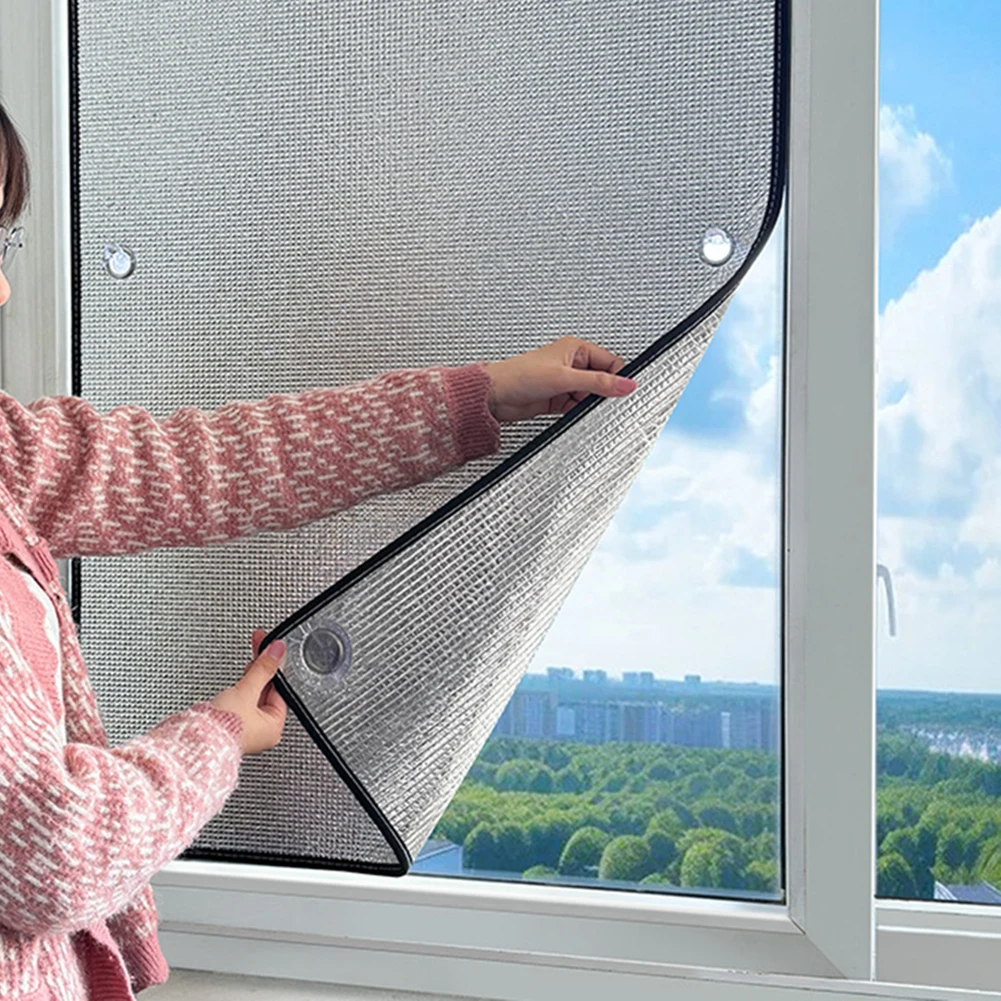 100cm Double-Layer Aluminum Foil Insulation Window Film 6MM Thicken Sash Roof Insulation Shading Winter Warm Windproof Cover