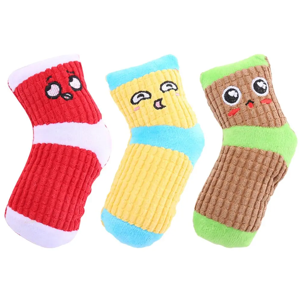 

3 Pcs Dog Talking Toy Puppy Bite Plaything Bite resistant Pet Gnawing Sounding Teeth Cartoon Dog Vocalizing Pet