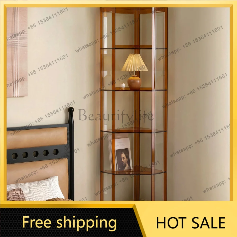 Factory Direct Wall Integrated Storage Vertical Cabinet Light Luxury Household New Floor Bookshelf